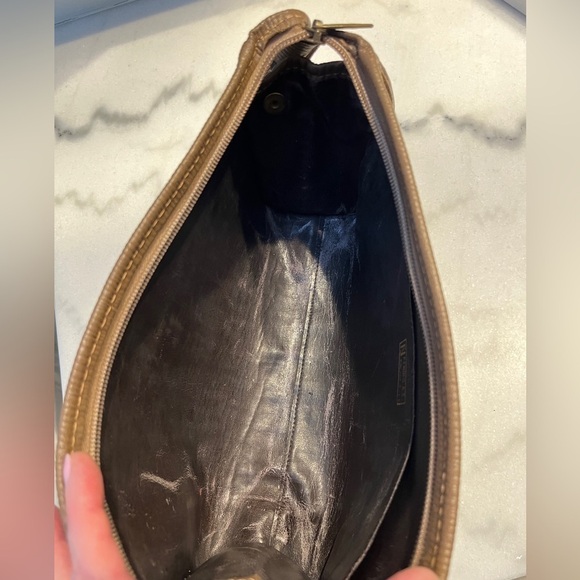 SALE! FENDI Vintage Brown Monogram Zucchino Crystal Clutch - Picture 8 of 11